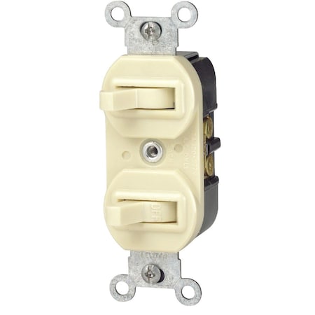 Leviton Single Pole & 3-Way Ivory 15A Duplex Switch R61-05241-IKS